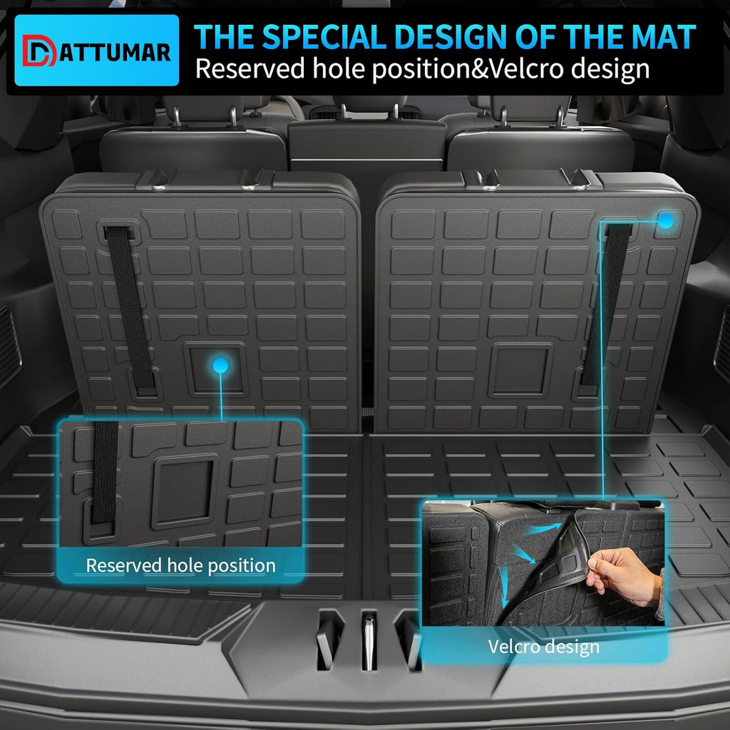 All-Weather Floor Mats & Cargo Liner for 2020-2026 Ford Explorer 6-Seater - Includes Upgraded Trunk Mat & Backrest Mat - Perfect 2025 Explorer Accessories