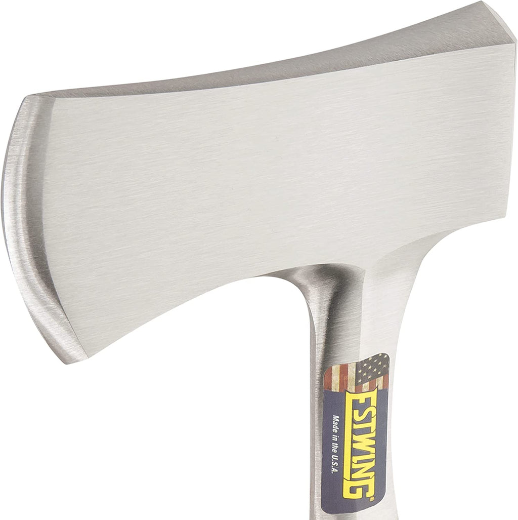 ESTWING 12" Sportsman's Axe - Durable Camping Hatchet with Forged Steel & Leather Grip - E14A