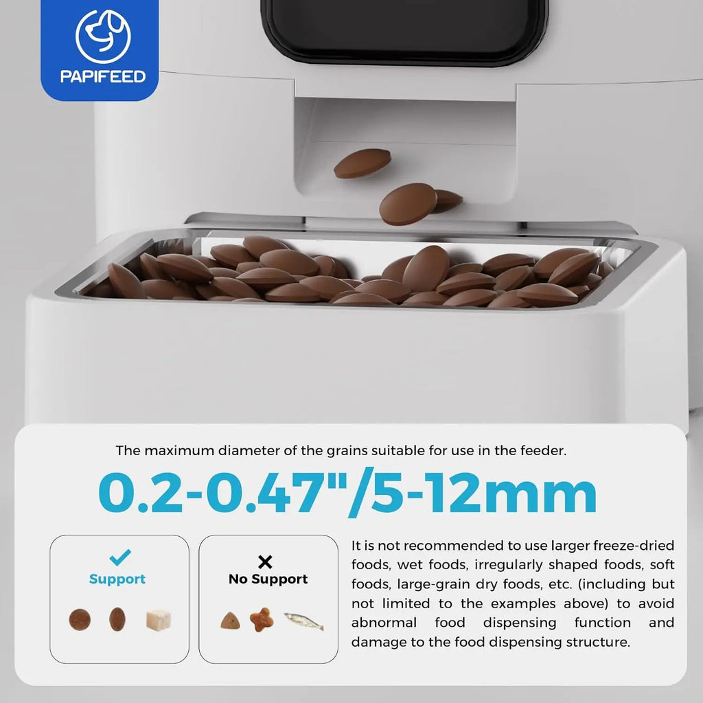 5G WiFi Automatic Cat Feeder: Smart Pet Food Dispenser with Slow Feeding Mode, Detachable Design for Easy Cleaning, Compatible with Alexa, Adjustable for 1-30 Meals per Day (6L/25 Cup Capacity)