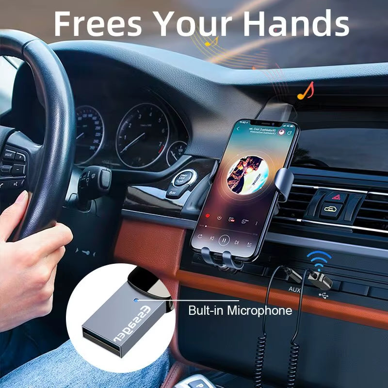 Essager Bluetooth Audio Receiver Dongle USB to 3.5Mm Jack Car Audio Aux Bluetooth 5.0 Handsfree Kit for Car Receiver BT Transmit