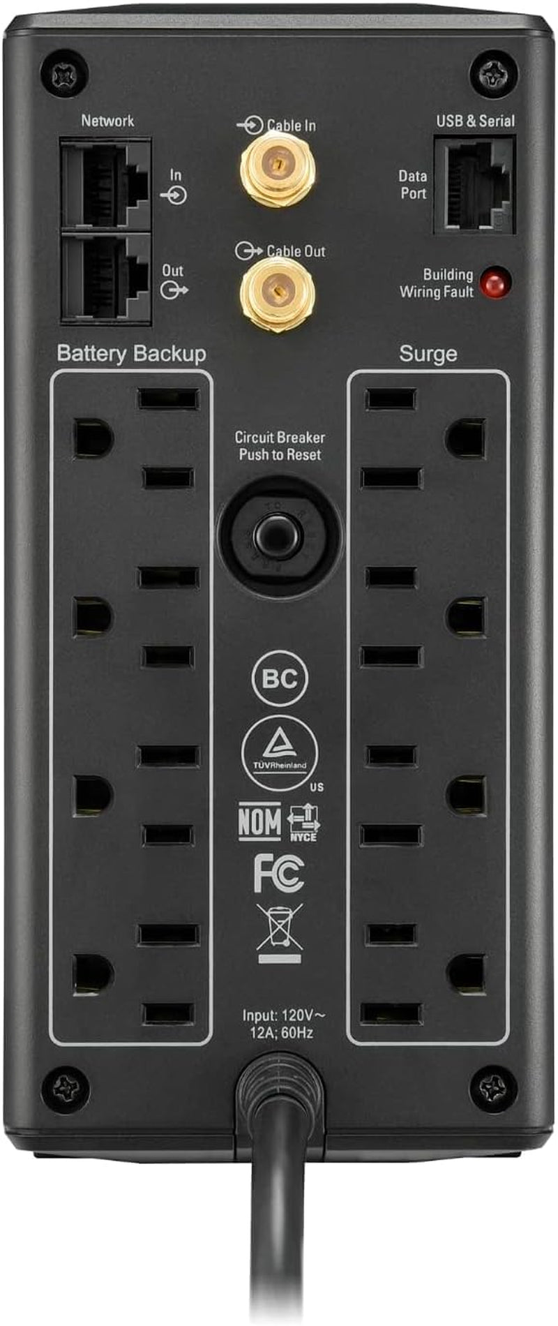 APC Back-Ups Pro 850VA UPS, 510W Battery Backup & Surge Protector, AVR, 8 Outlets (NEMA 5-15R), LCD Display, BX850M Uninterruptible Power Supply for Computers, Wi-Fi Routers, Home Office Electronics