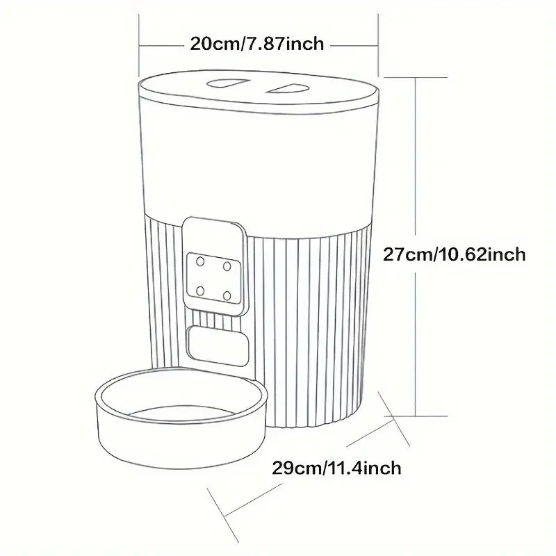 Automatic Pet Feeder with WiFi Remote Control for Cats and Dogs