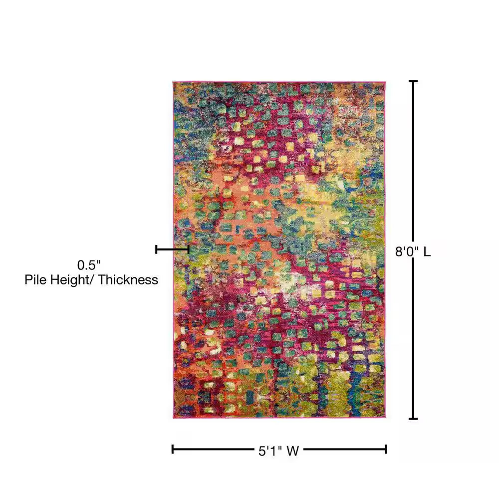 Jardin Ivy Multi 5' 0 X 8' 0 Area Rug