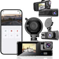 Cvlncycling Dash Cam Built-In Wifi GPS Front 2K and Rear 1080P Dash Camera for Cars,155° Wide Angle Dashboard Camera Recorder