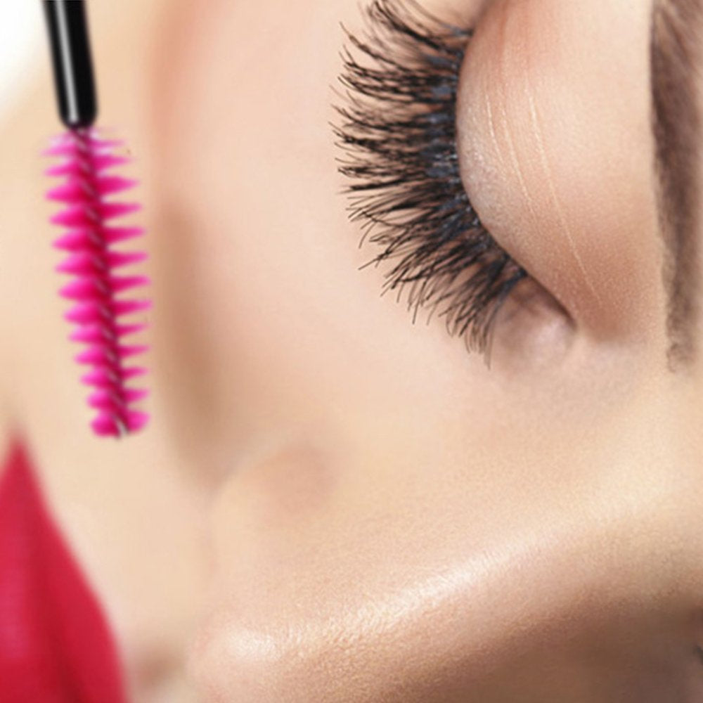 G2PLUS 100PCS Disposable Eyelash Brushes - Premium Rose Mascara Wands for Perfect Eyelash Extensions and Eyebrow Application