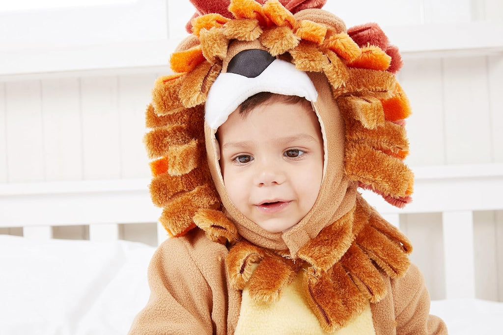 Adorable Spooktacular Creations Halloween Lion Costume for Toddlers with Toy Zebra - Perfect for Baby Dress-Up Parties!