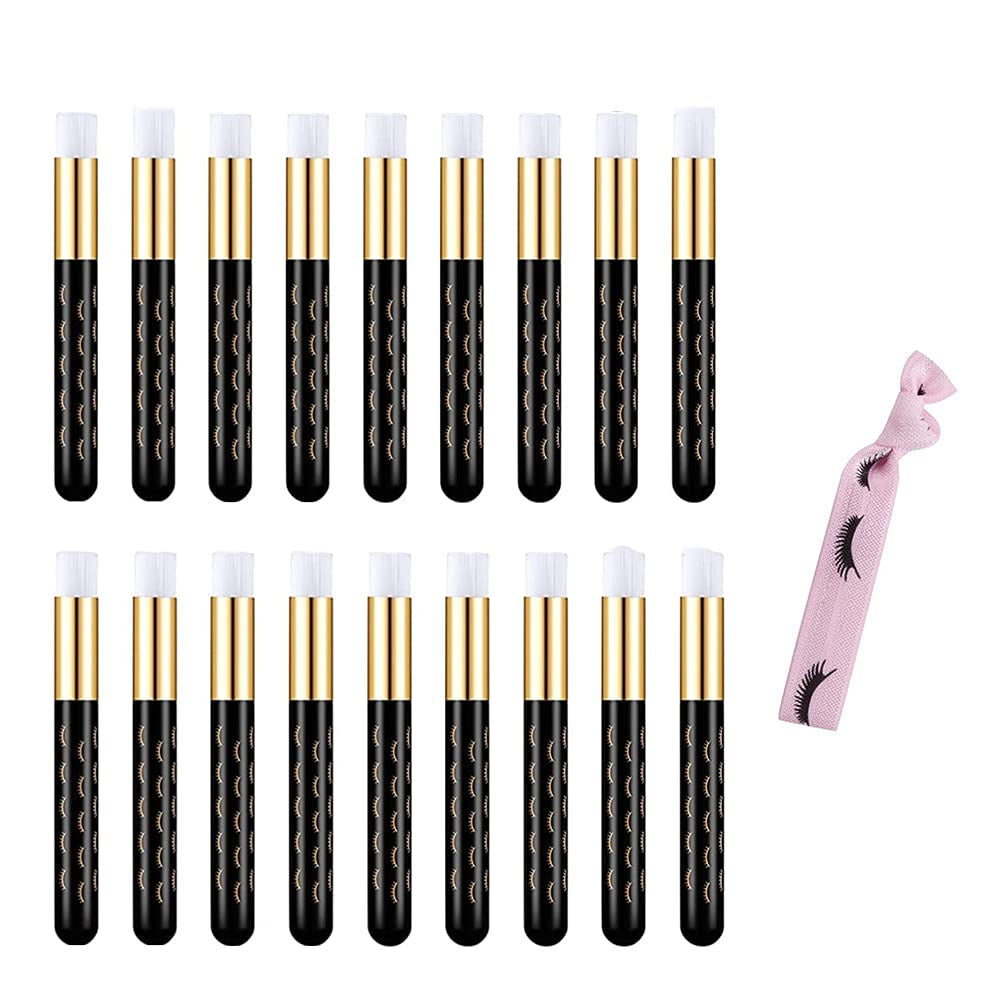 10 Pcs Adorable Black Lash Cleanser Brushes - Perfect for Eyelash Extensions & Blackhead Removal!
