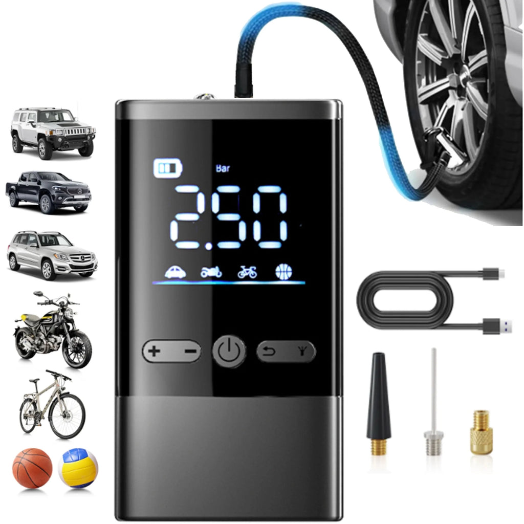 Bluefire Tire Inflator Portable 150 Psi Air Compressor Cordless Air Pump with LCD Displ for Car Tires