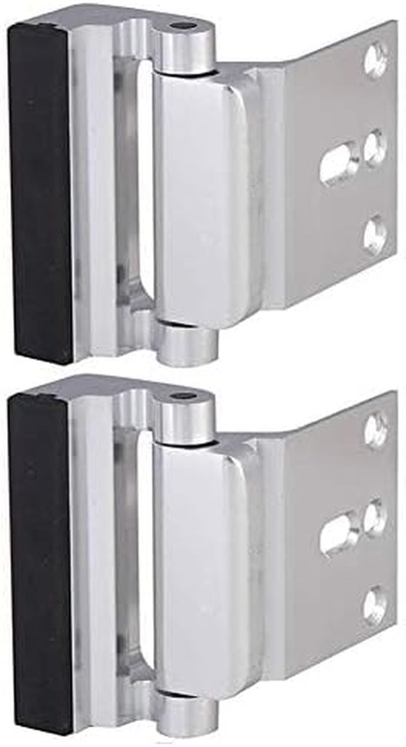 Ultimate Childproof Door Reinforcement Locks - 2 Pack with 8 Screws, 800 Lbs Strength, Sleek Silver Finish
