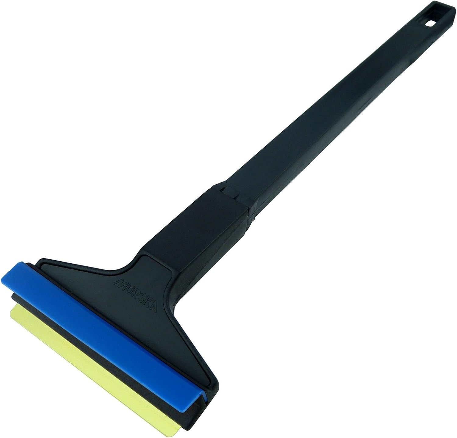 Premium Long Handle Brass Ice Scraper - 14.5 Inch Snow Removal Tool for Cars - Original Murska from Europe (L&P A055 Black Gray)