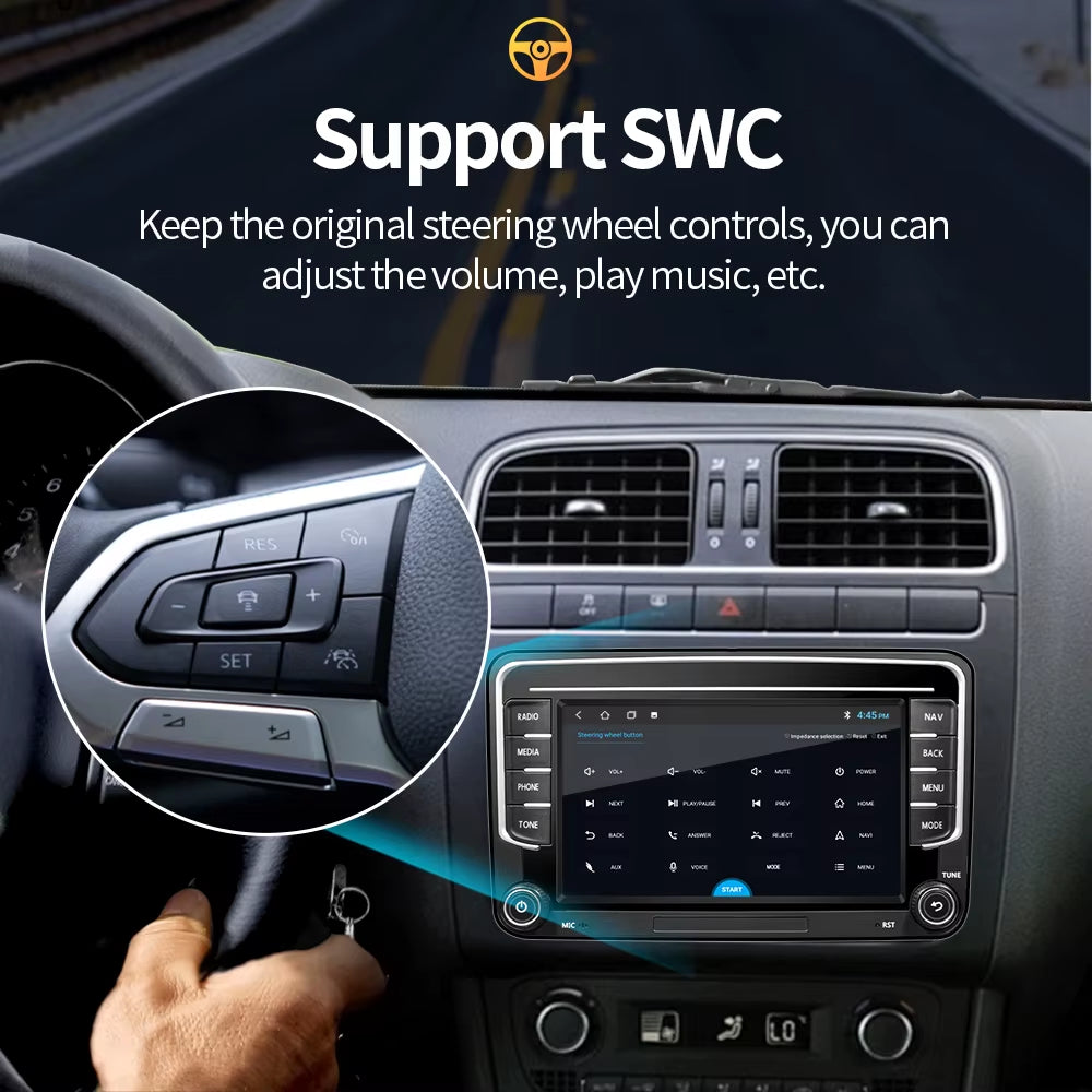 Grandnavi Android13 Car Radio GPS for VW Volkswagen Skoda Octavia Golf 5 6 Touran Passat B6 Polo Jetta 2Din Multimedia Player