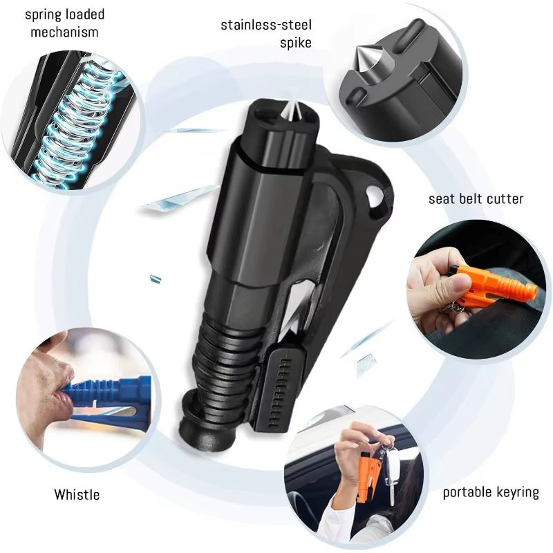 3-in-1 Automotive Safety Hammer and Window Breaker Tool