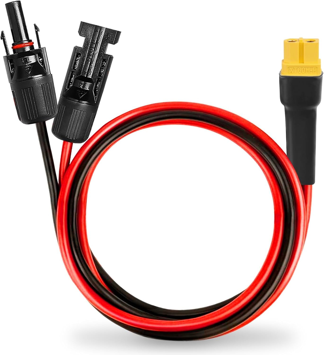 MOOKEERF Solar to XT60 Extension Cable 10AWG 25FT Solar Connector to XT60 Adapter Cable for Solar Panel to Portable Power Station Solar Generator Battery Pack
