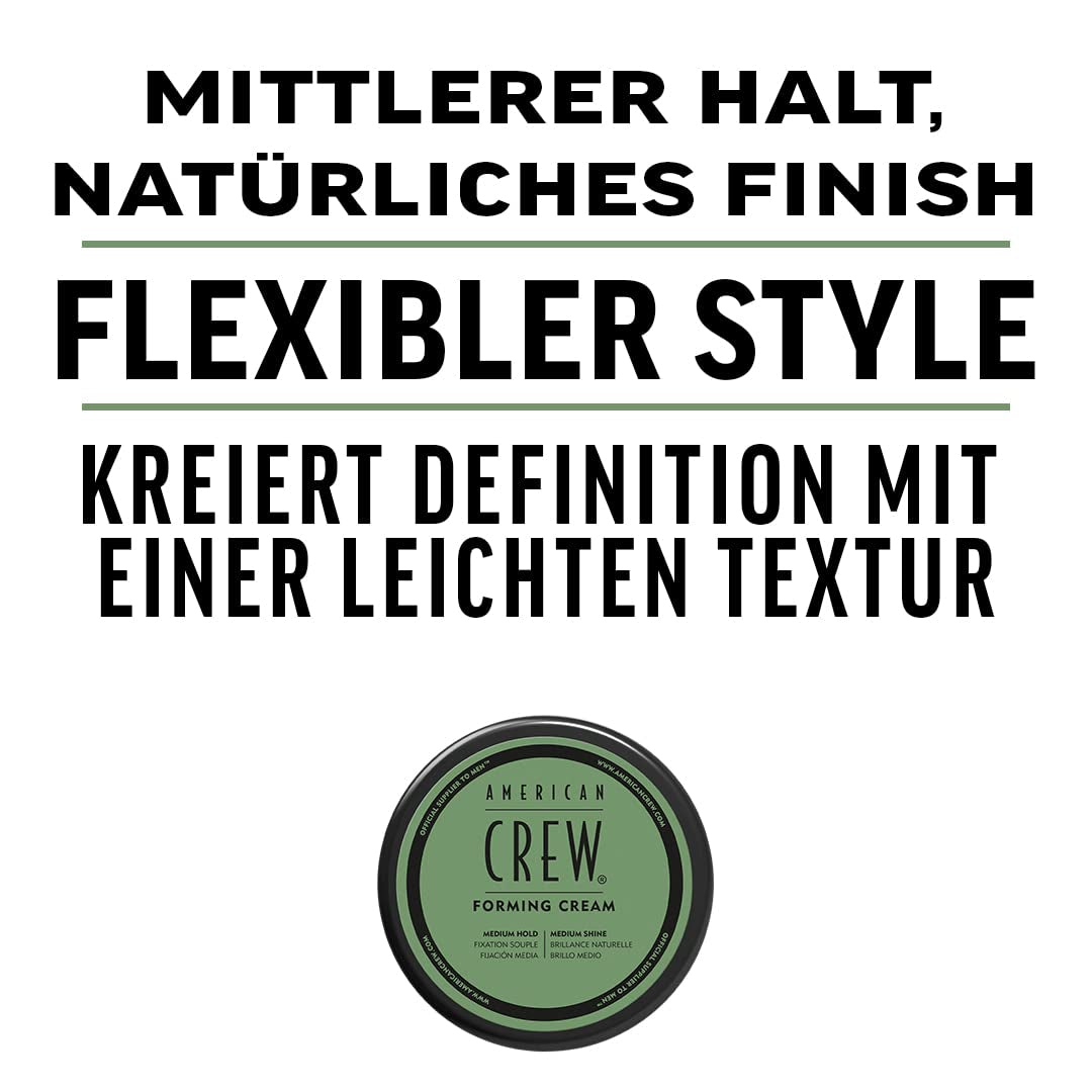American Crew Men'S Hair Forming Cream (OLD VERSION), like Hair Gel with Medium Hold & Medium Shine, 3 Oz (Pack of 1)