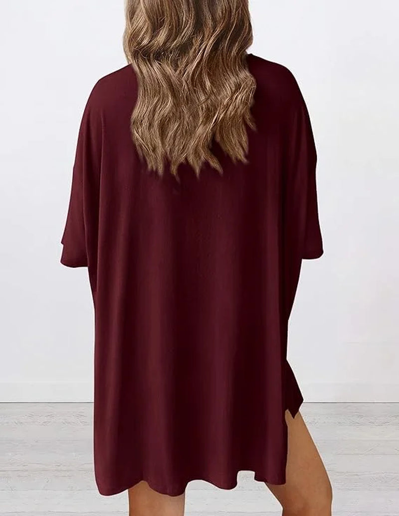 Women'S Two Piece Lounge Set Summer Casual Oversized Shirts Biker Shorts Matching Airport Travel Outfit