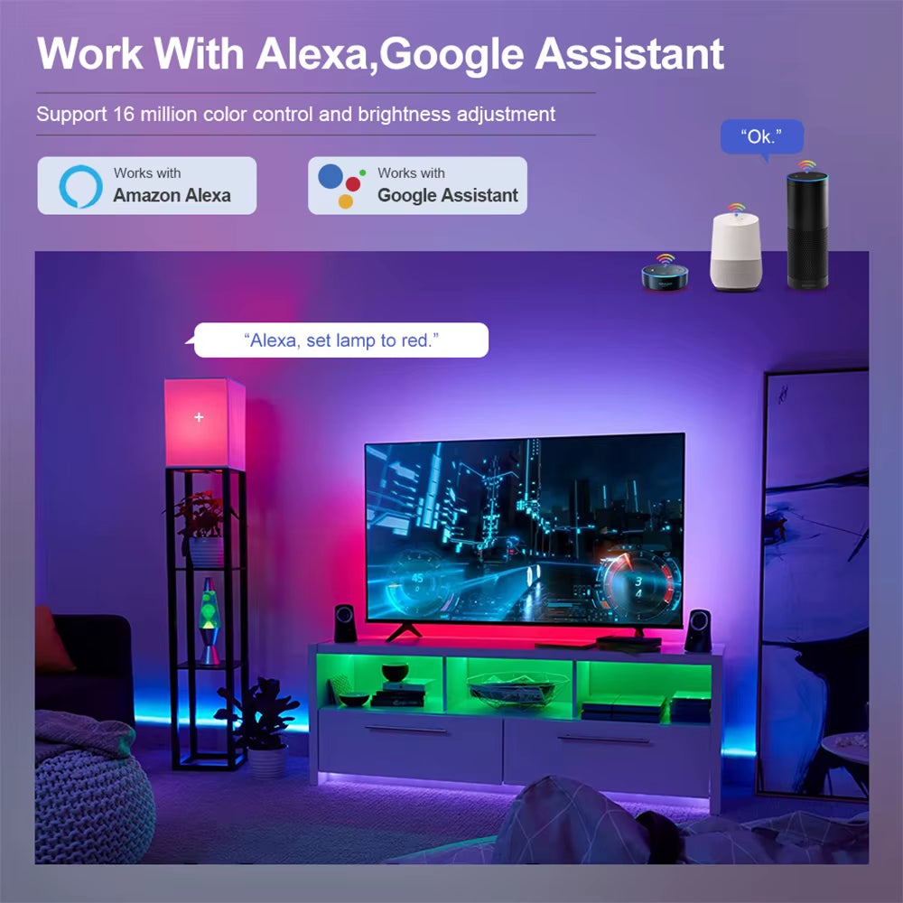Smart WiFi Zigbee Dimmable LED Light Bulb E27 E14 GU10 RGBCW 2700-6500K Compatible with Ewelink APP, Alexa, Google Home, and Yandex