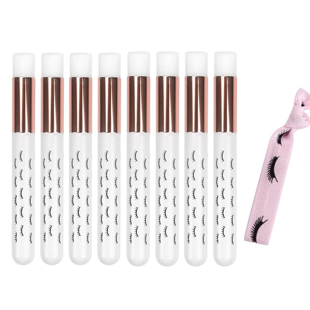 10 Pcs Adorable Black Lash Cleanser Brushes - Perfect for Eyelash Extensions & Blackhead Removal!