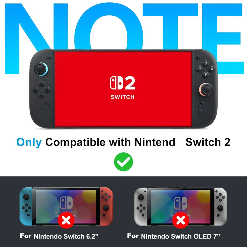 TPU Protective Case with Enhanced Grip for Switch 2 Games Console - Anti-Slip Handle Cover and Accessories