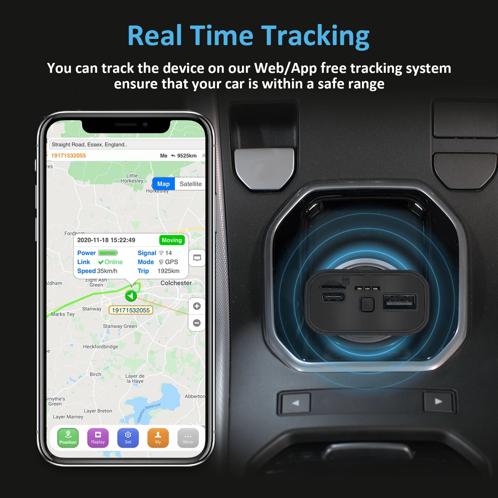 Sinotrack 4G Car GPS Tracker Cigarette Lighter GPS Tracker ST-909L Car Phone Charger with Free Online Tracking APP