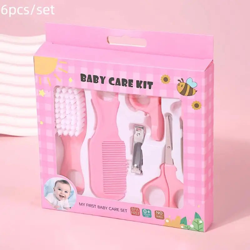 New 6/10Pcs/Set Baby Health Care Kit Kids Nail Hair Health Care Grooming Brush Clipper Teether Toothbrush Baby Essentials