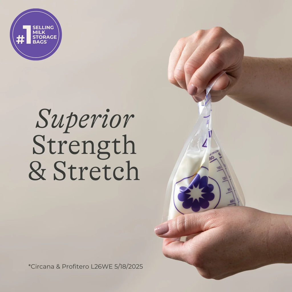 Lansinoh Breastmilk Storage Bags, Fast Freeze and Thaw, 50 Count, Baby Essentials, 6Oz