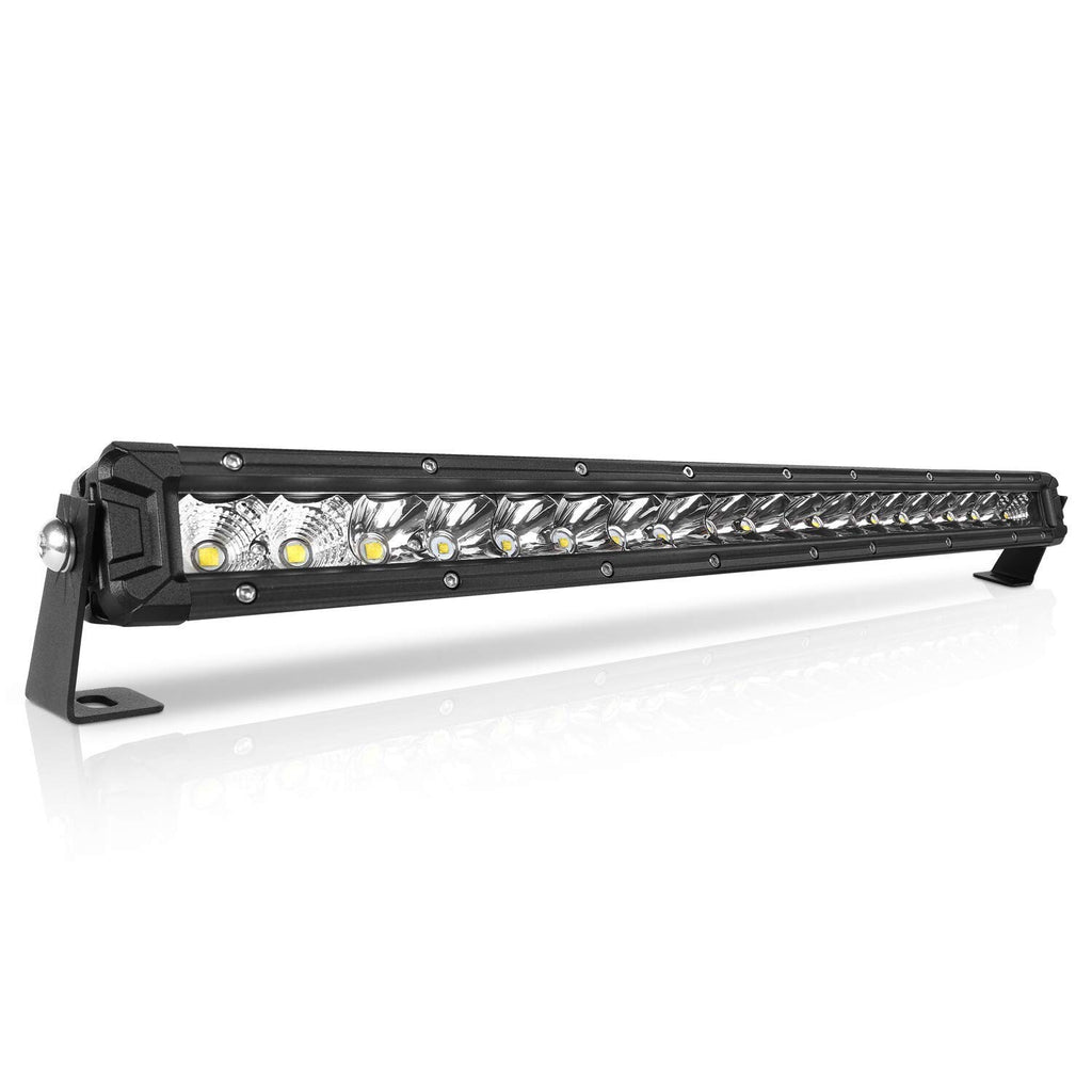 22-Inch LED Light Bar - Single Row Flood and Spot Beam Combo, 20,000 Lumens for Off-Road Use