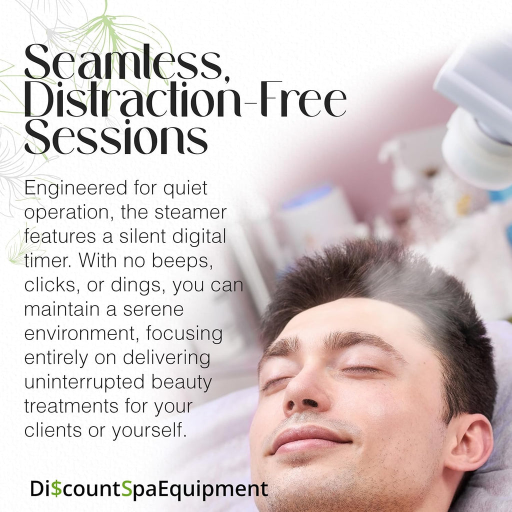 Ultimate Spa Experience: 3-in-1 Ozone Facial Steamer with 5X Magnifying Lamp, Brush Set, Silent Timer & Aromatherapy - Professional Quality for Estheticians