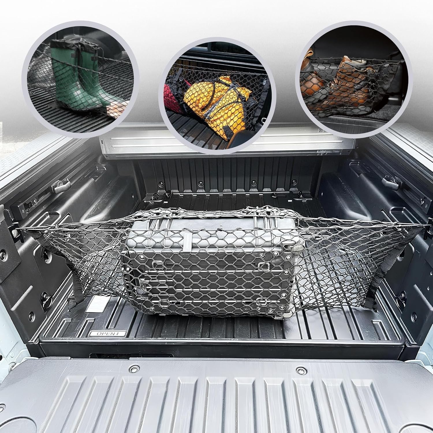Premium Envelope Style Elastic Cargo Net for Hyundai Santa Cruz (2022-2025)