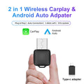 Wired to Wireless Carplay/Android Auto Adapter, 5Ghz Wifi5,Usb/Type-C Plug and Play, for 99% Original Wired Carplay/Auto Cars