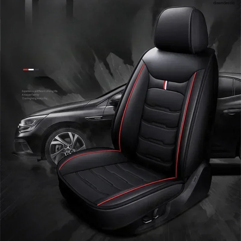 PU Leather Auto Seat Covers for Front Split Bench - Universal Fit for Cars and SUVs - All-Season Protection