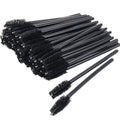 100 Pack Disposable Mascara Wands - Eyelash Brush Applicators for Flawless Makeup Application (Black Handle)