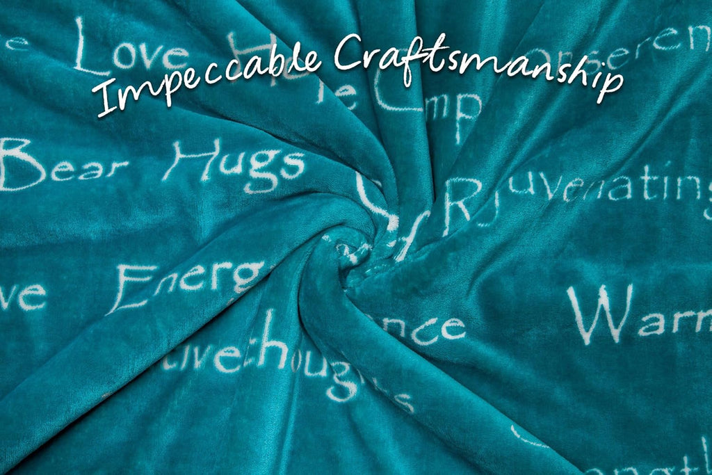 Chanasya Premium Healing Warm Hugs Blanket - Comforting Gift for Cancer Patients - Teal Twin Size for Positive Energy and Support