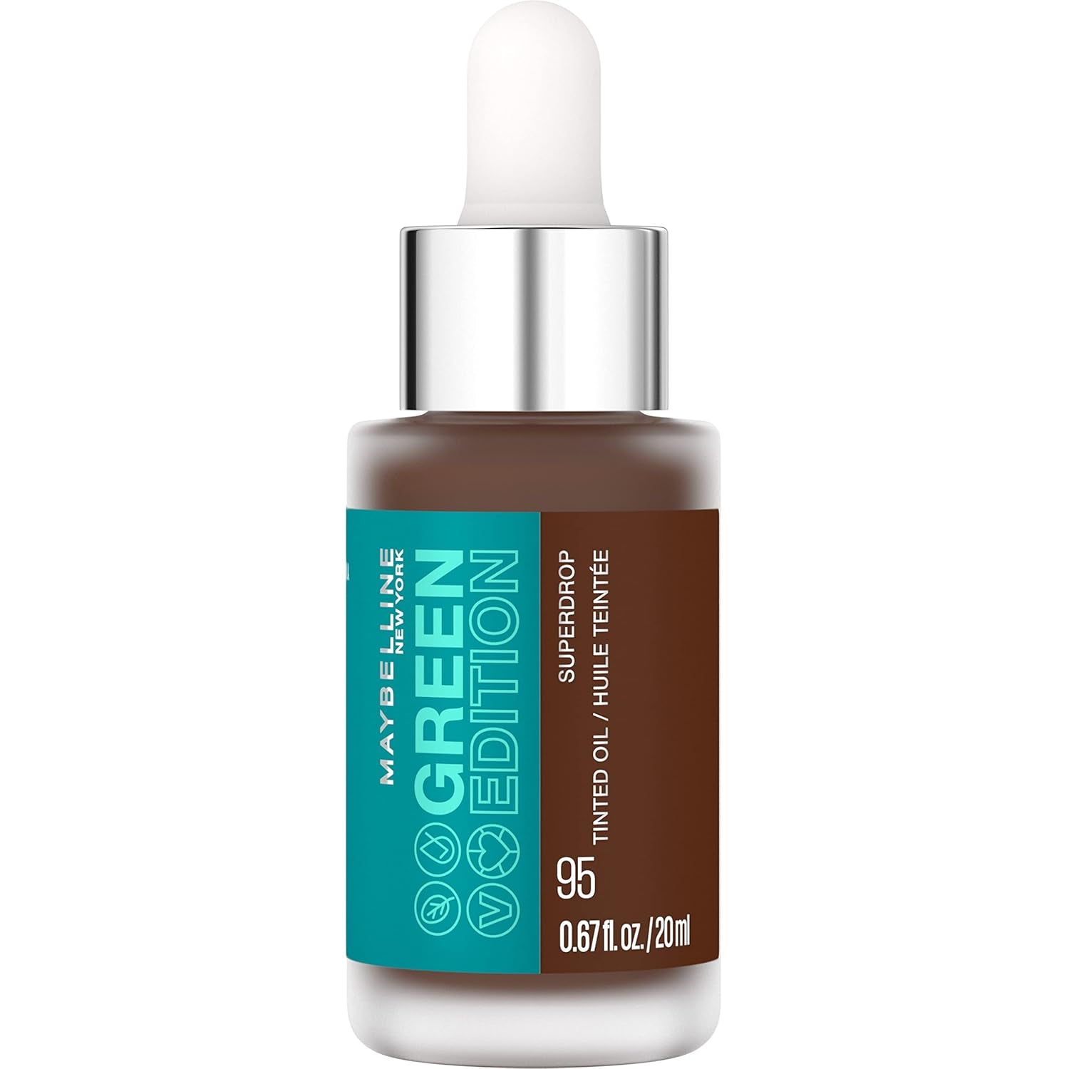 Maybelline Green Edition Superdrop Tinted Oil Foundation - Adjustable Natural Coverage with Jojoba & Marula Oil, 35ml