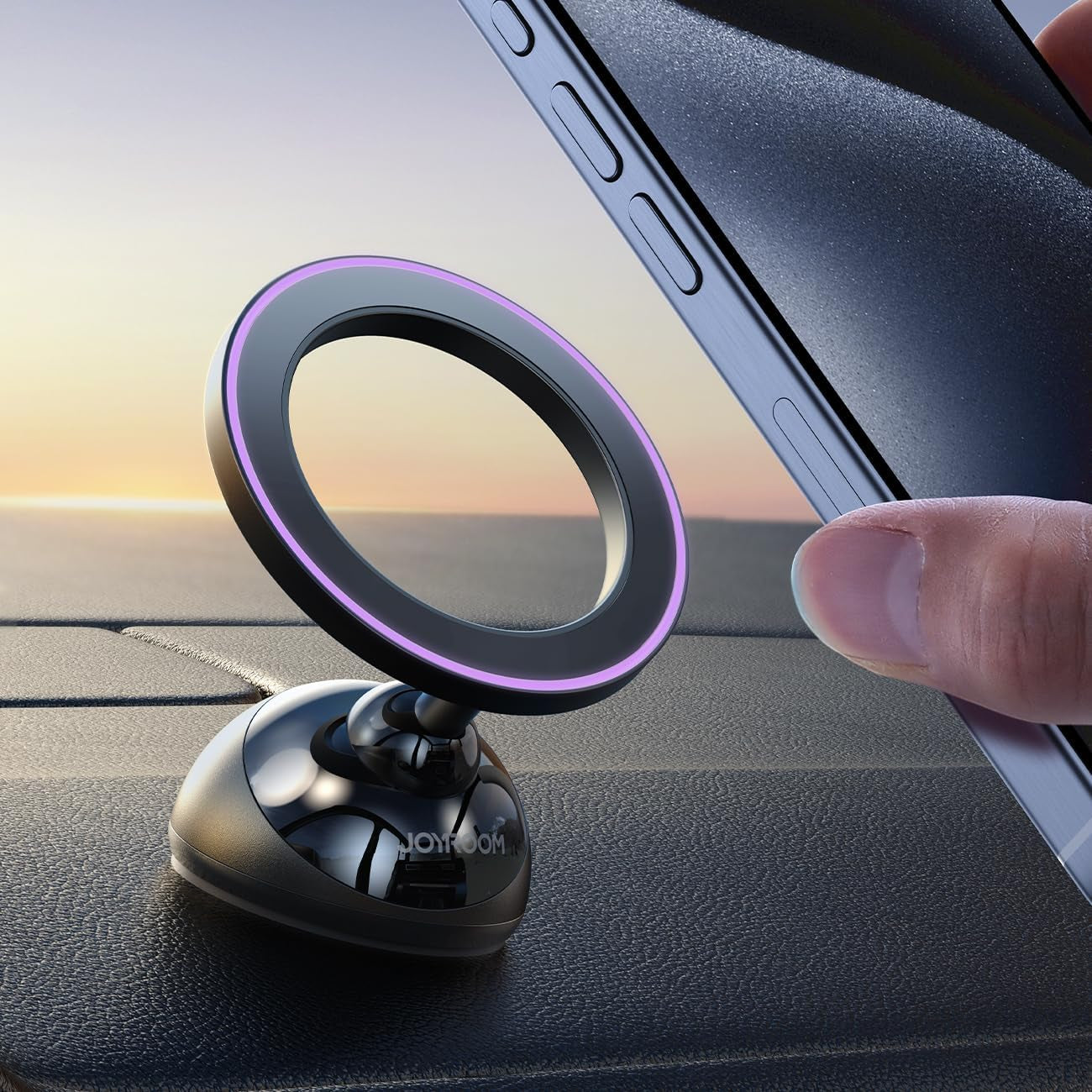 JOYROOM Magnetic Car Mount for MagSafe - All-Metal Strong Magnet Phone Holder for iPhone 16/15/14/13/12 - Perfect for Dash Installation