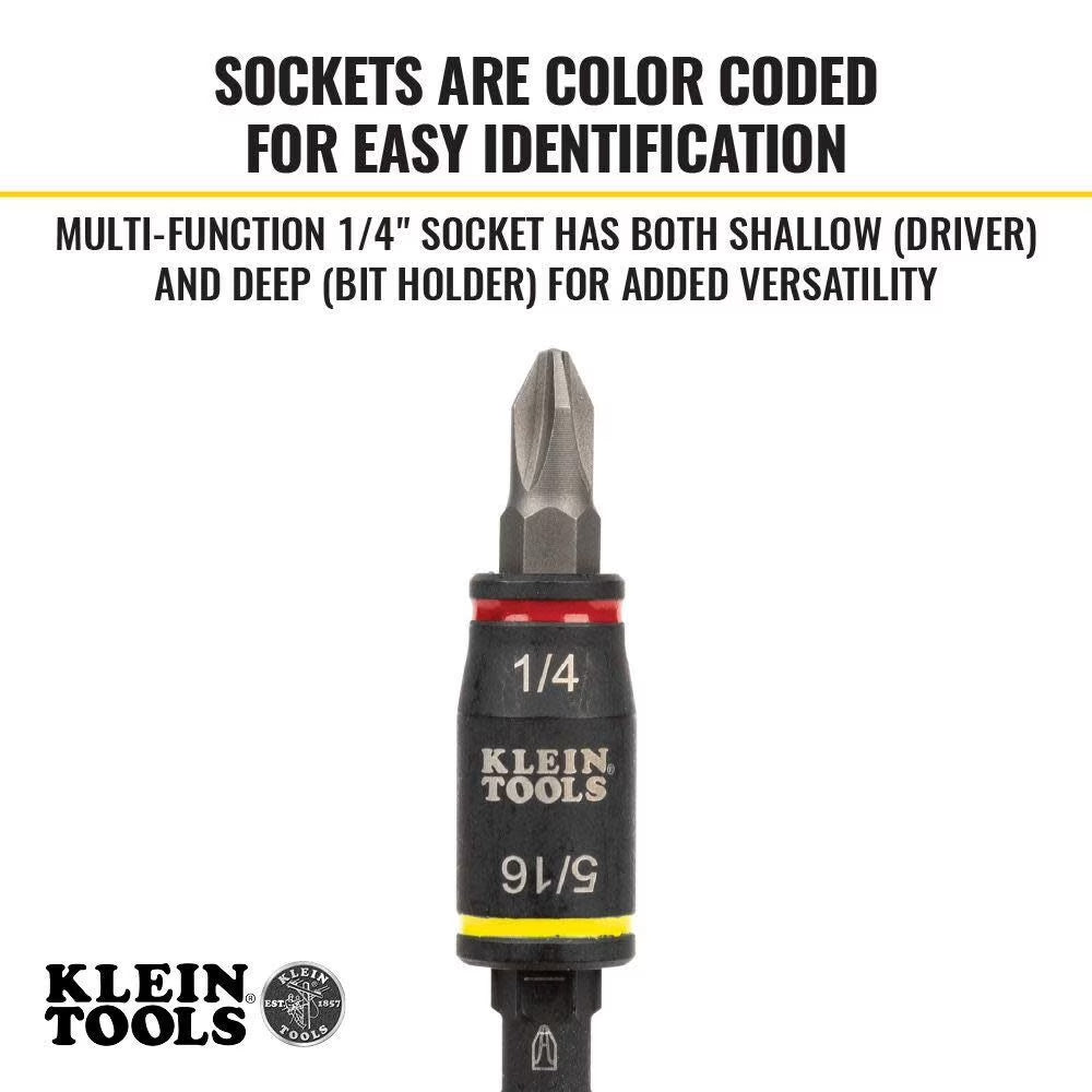 Klein Tools 3 in 1 Impact Flip Socket Set 2Pc