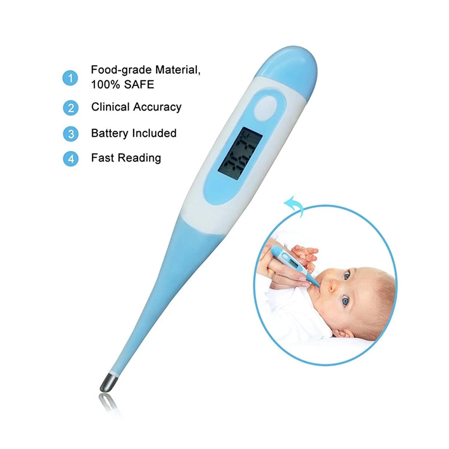 Baby Grooming Healthcare Kit Baby Safety Care Set Nail Clipper Brush Comb Scissors Thermometer Nasal Aspirator Finger Toothbrush Baby Essentials Nursery Kit for Newborn Girl Boys (Blue)