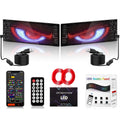 2-Pack Devil Eyes LED Car Display, App-Controlled 7x3 Inch Flexible Programmable Lights