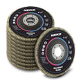 NEIKO 11107A 10-Pack 4-1/2" Aluminum Oxide Flap Discs - 60 Grit Grinding Wheels for Angle Grinders, Perfect for Wood & Metal Sanding