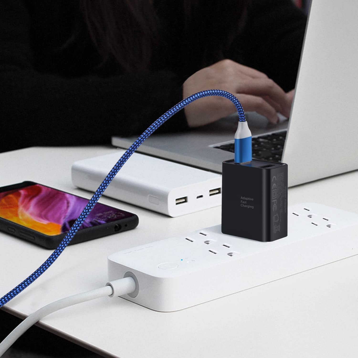 Quick Fast Charge 3.0 USB Wall Charger, Costyle 5 Pack 30W Dual USB Power Adapter (Fast Charge 3.0&5V 2.4A) Adaptive Fast Charging Block Compatible Iphone 11 XS XR, Galaxy S10 S9,Note 10-Black