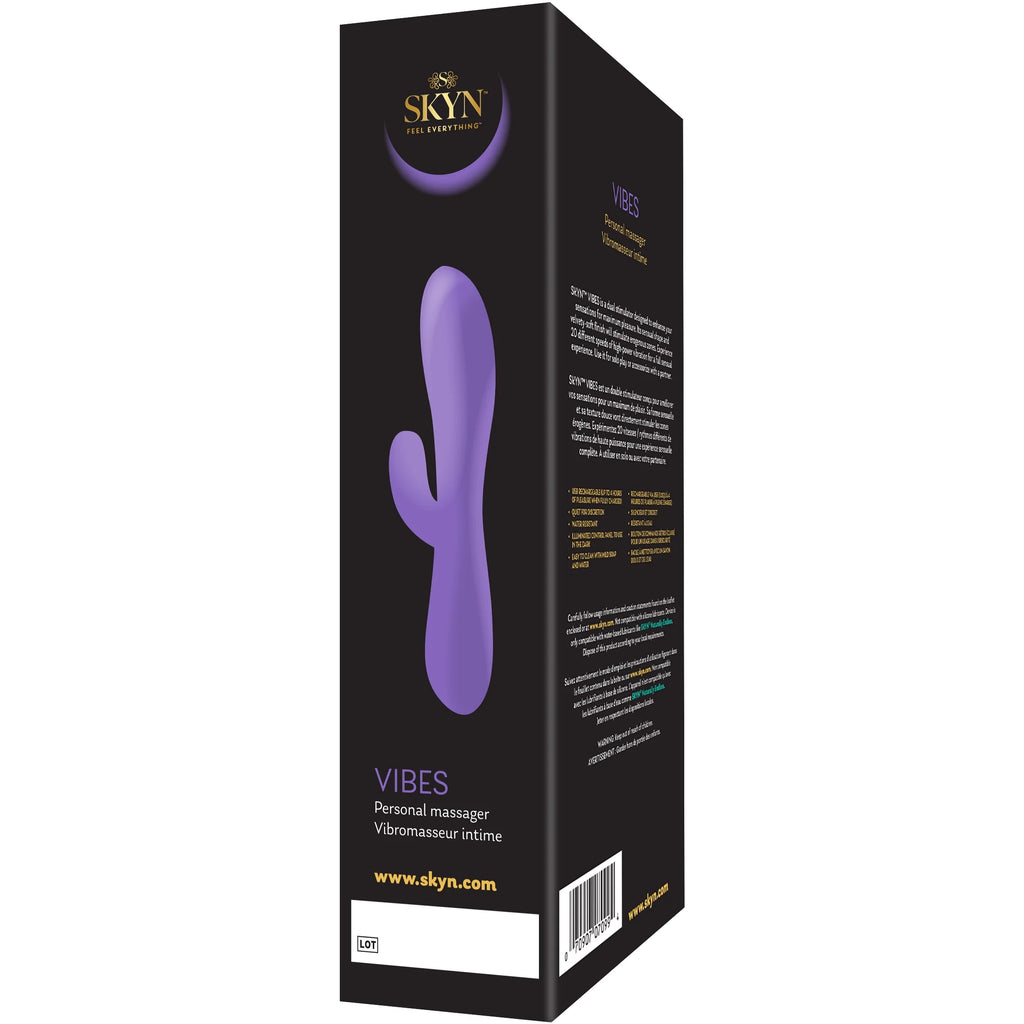 SKYN Vibes Personal Massage Wand Vibrator, 20 Speeds, Purple, 1 Count