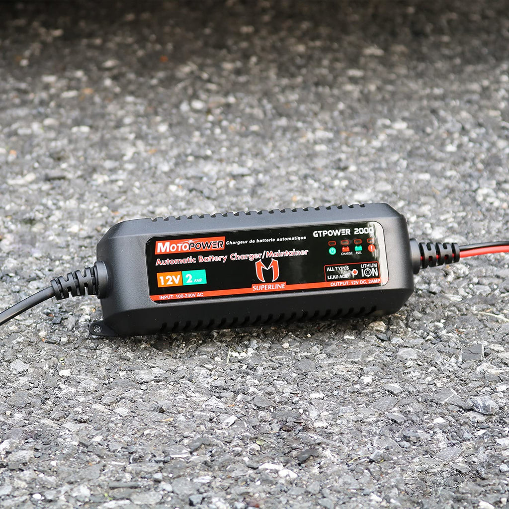 MOTOPOWER MP00207A 12V 2Amp Automatic Battery Charger Maintainer