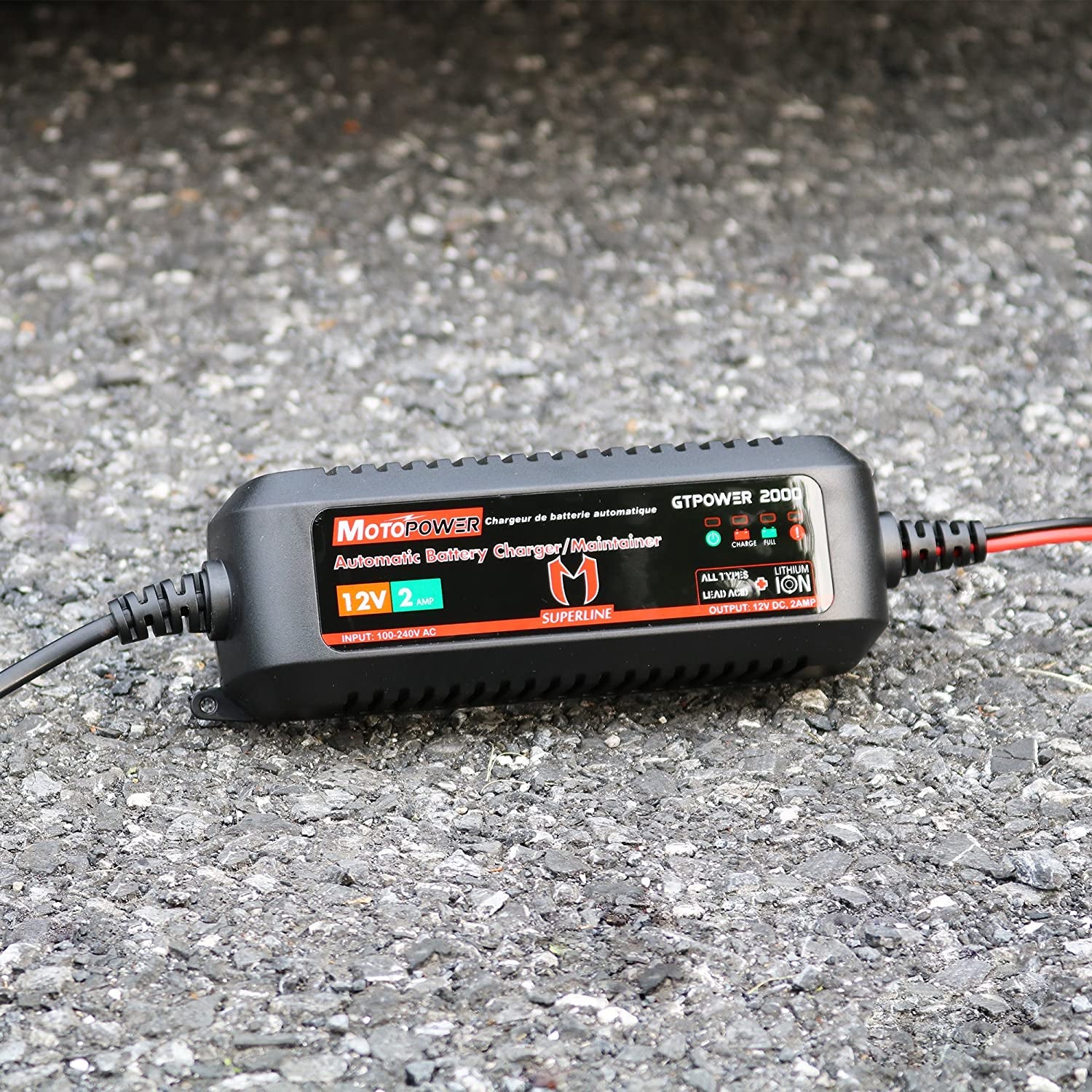 MOTOPOWER MP00207A 12V 2Amp Automatic Battery Charger Maintainer