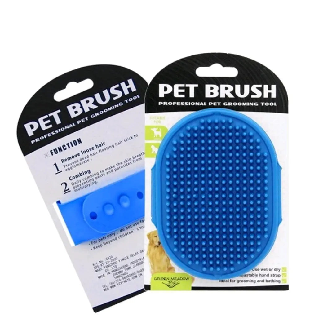 Pet Grooming Bath Brush for Hair Removal in Dogs and Cats