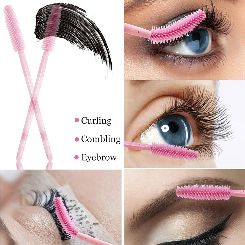 BIHRTC 100PCS Disposable Makeup Tools Kit - Essential Mascara Wands, Lip Applicators & Liner Brushes for Flawless Beauty Application
