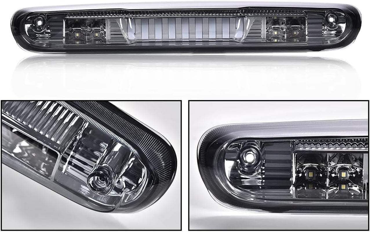 3D LED Third Brake Light for 2007-2013 Dodge Ram, Chevy Silverado, GMC Sierra - Smoky White