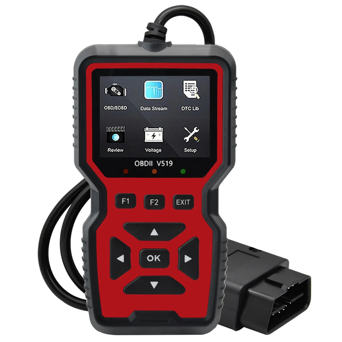 Car OBD2 Scanner Diagnostic Tool Code Reader, Car Voltage Tester Engine Fault Code Scanner, Charging Tester Diagnostic Tool V519