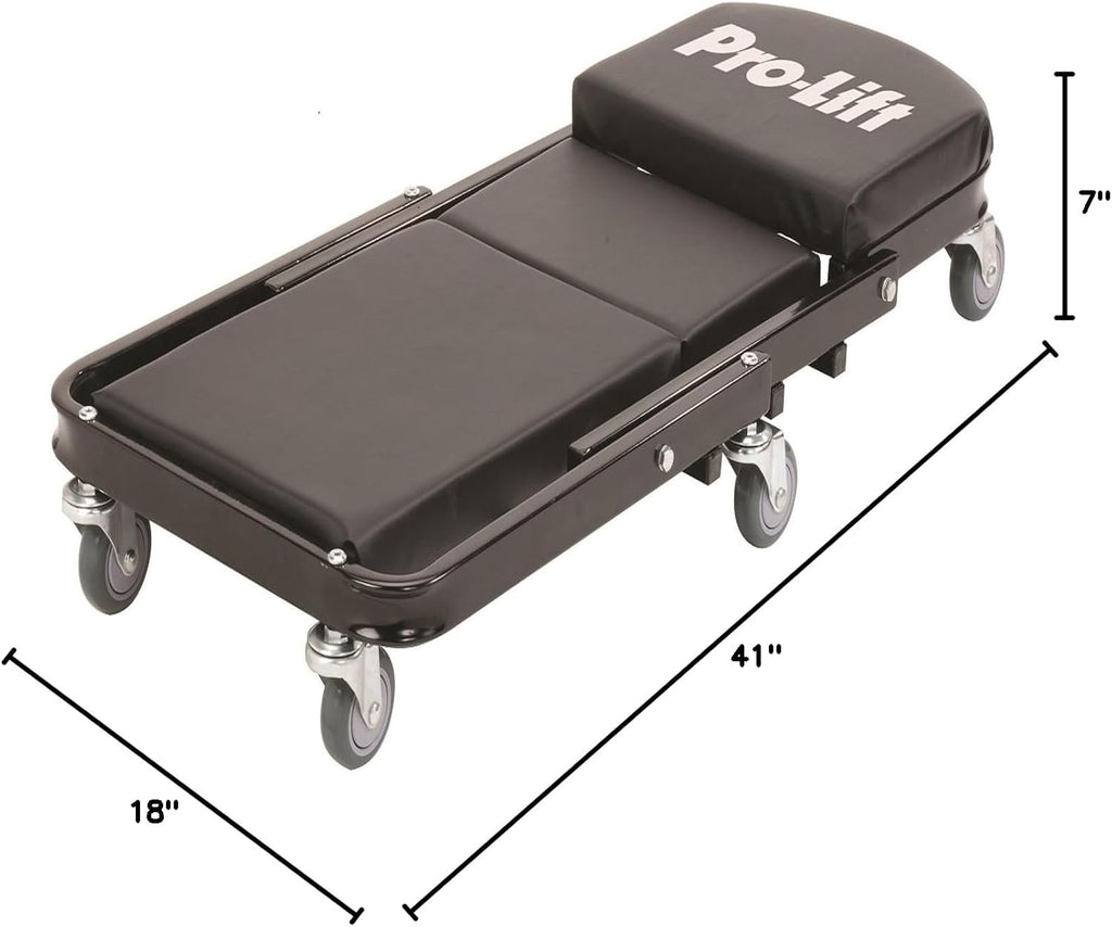 Pro-Lift C-9100 Black 40" Foldable Z Creeper (450 Pounds)