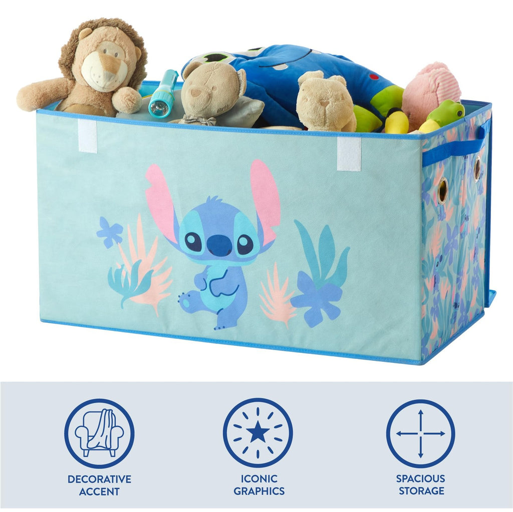 Stitch Collapsible Storage Trunk with Child-Friendly Design for Organizing Toys, Clothing, and Books