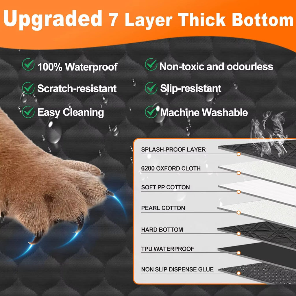 Ultimate Waterproof Dog Car Seat Protector & Travel Hammock - Foldable Pet Travel Accessories for Safe and Comfortable Rides