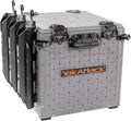 Yakattack Blackpak Pro Fishing Crate - 13" x 13" with 3 Rod Holders, Battleship Grey | Ultimate Kayak Gear Organizer & Tackle Storage Solution, Lightweight & Durable